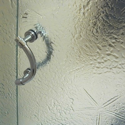 Patterned Glass Shower Door