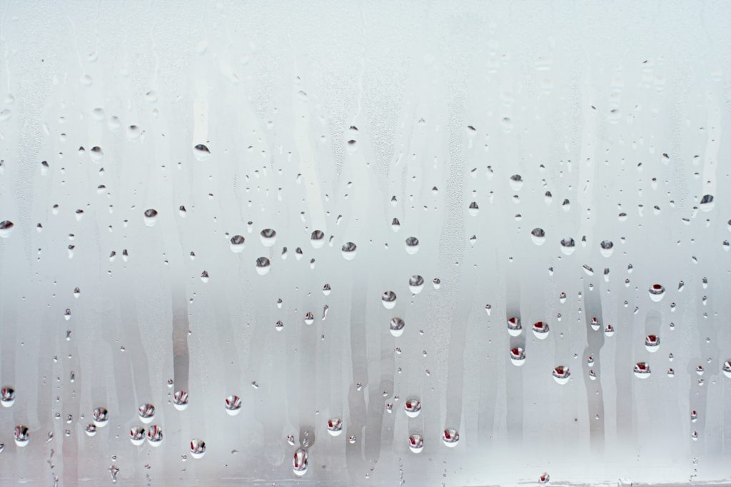 steam filled window from your luxury shower