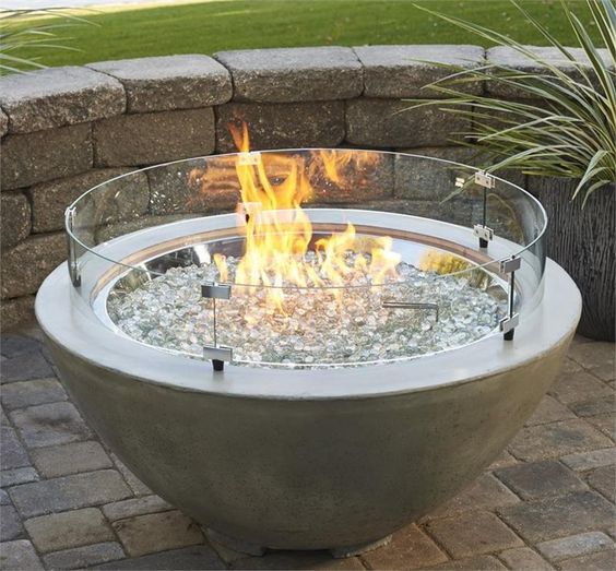 Glass Fire Pit Wind Guard