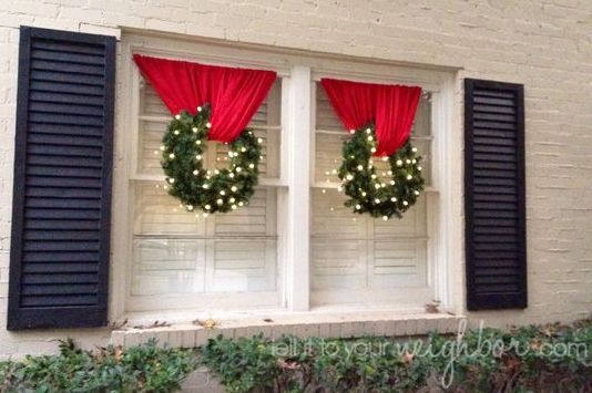 double wreath indoor and outdoor holiday decoration