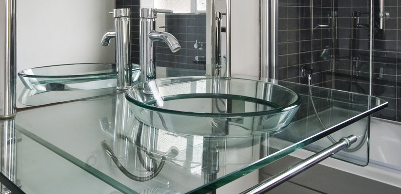 residential glass bathroom products sink door mirror