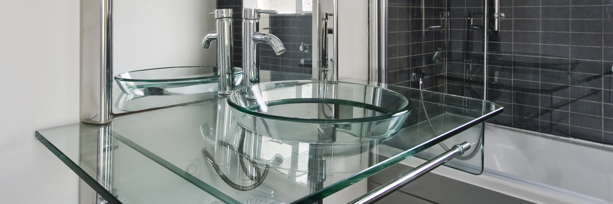 residential glass bathroom products sink door mirror