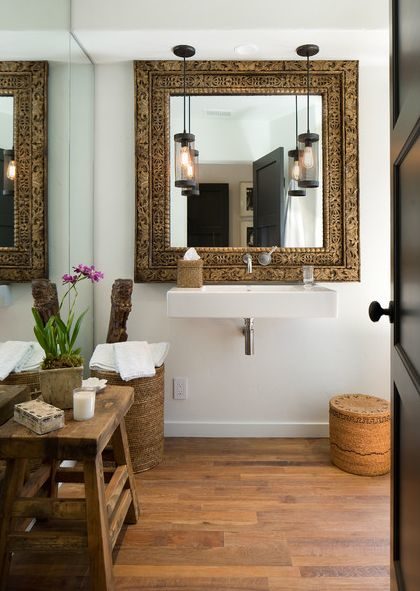 8 Amazing Bathroom Mirror Ideas Diy, Wooden Bathroom Mirror With Shelves