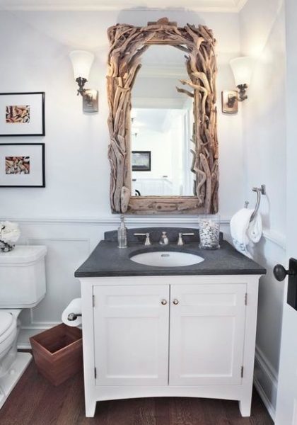 driftwood mirror frame idea